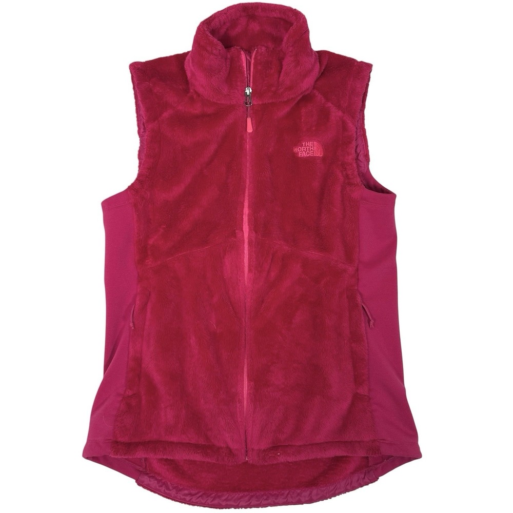 The‎ North Face Osito Vest Womens Large Fuchsia Pink Fuzzy Fleece Full Zip Soft